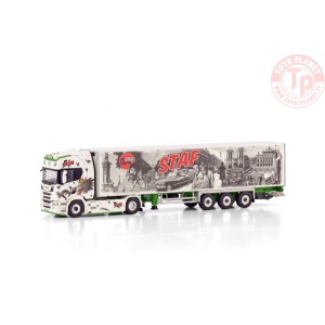 SCANIA R HIGHLINE CR20H 4X2 REEFER TRAILER - 3 AXLE STAF WSI 01-4283 WSI MODELS