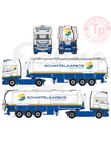 Scania NGR 4x2 highline con semirimorchio silo Schaffelaarsbos TEKNO 85548 TEKNO