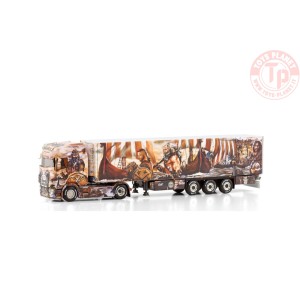 SCANIA S HIGHLINE CS20H 4X2 REEFER TRAILER - 3 AXLE HEIDE LOGISTIK WSI 01-4103 WSI MODELS