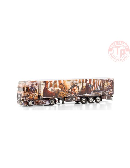 SCANIA S HIGHLINE CS20H 4X2 REEFER TRAILER - 3 AXLE HEIDE LOGISTIK WSI 01-4103 WSI MODELS