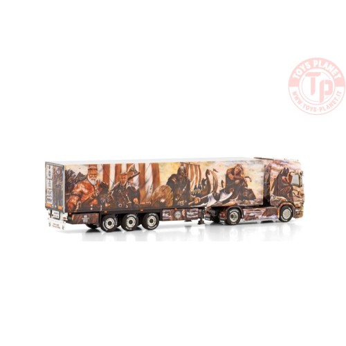 SCANIA S HIGHLINE CS20H 4X2 REEFER TRAILER - 3 AXLE HEIDE LOGISTIK WSI 01-4103 WSI MODELS