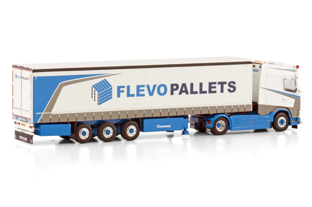 WSI 01-4147 DAF XG 4X2 CURTAINSIDE TRAILER - 3 AXLE FLEVOPALLETS 15