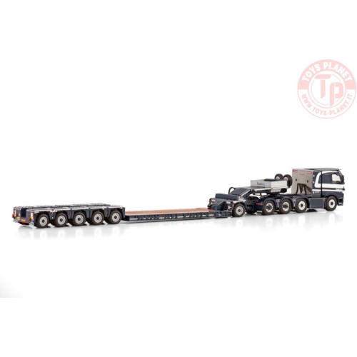 VOLVO FM4 SLEEPER CAB 8X4 LOW LOADER PENDEL X WITH 1 AXLE DOLLY - 5 AXLE KANDT B.V. WSI 01-4153 WSI MODELS