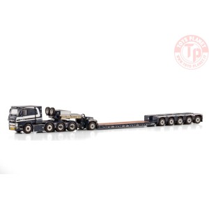 VOLVO FM4 SLEEPER CAB 8X4 LOW LOADER PENDEL X WITH 1 AXLE DOLLY - 5 AXLE KANDT B.V. WSI 01-4153 WSI MODELS