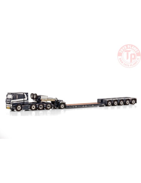 VOLVO FM4 SLEEPER CAB 8X4 LOW LOADER PENDEL X WITH 1 AXLE DOLLY - 5 AXLE KANDT B.V. WSI 01-4153 WSI MODELS