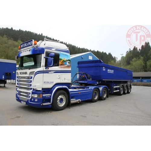 SCANIA STREAMLINE HIGHLINE 6X4 HALF PIPE TIPPER TRAILER - 3 AXLE MYDLAND WSI 01-4252 WSI MODELS