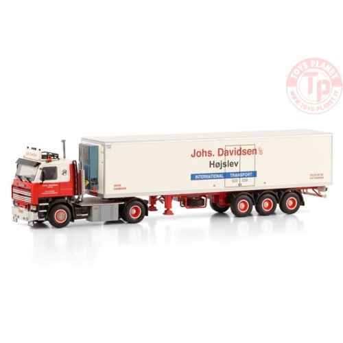 SCANIA 2 SERIES 4X2 CLASSIC REEFER TRAILER - 3 AXLE JOHS DAVIDSEN WSI 01-4164 WSI MODELS