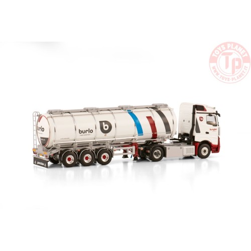 MERCEDES-BENZ ACTROS MP5 STREAM SPACE 4X2 TANK TRAILER - 3 AXLE - BURLO (BURGLER) WSI 01-4156 WSI MODELS