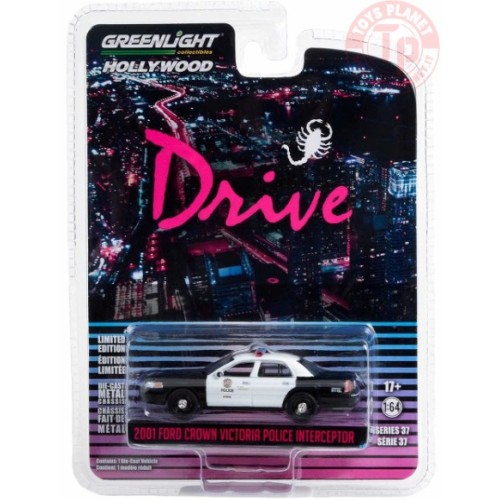 2001 FORD CROWN VICTORIA POLICE INTERCEPTOR 1/64 GREENLIGHT 44970-E GREENLIGHT