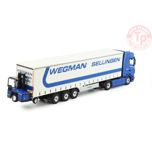 Scania NGS 4x2 Highline met 3-assige tautliner met Kinglifter Wegman TEKNO 85515 TEKNO