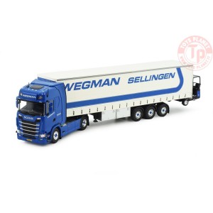 Scania NGS 4x2 Highline met 3-assige tautliner met Kinglifter Wegman TEKNO 85515 TEKNO