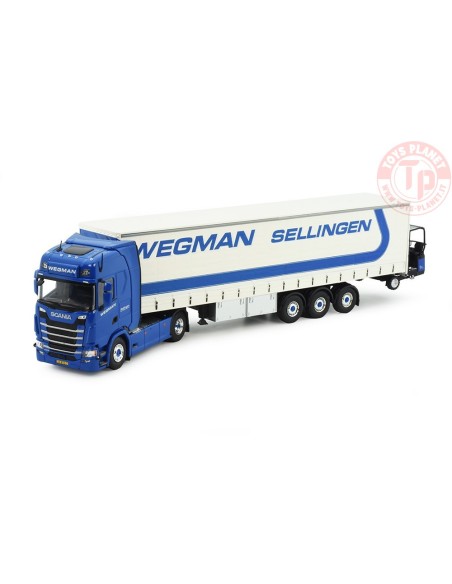 Scania NGS 4x2 Highline met 3-assige tautliner met Kinglifter Wegman TEKNO 85515 TEKNO