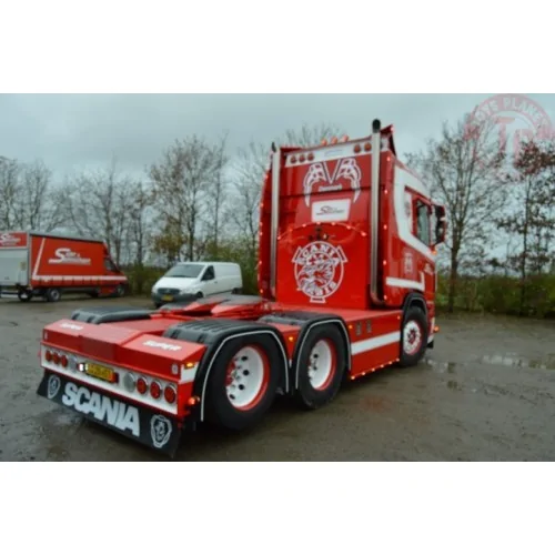 Scania Next Gen R-serie 6x4 met 4-assige Deense kipper Sejer & Sonnichsen TEKNO 83555 TEKNO