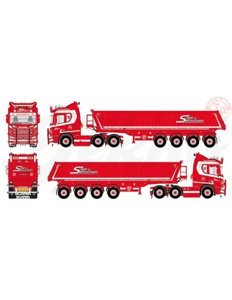 Scania Next Gen R-serie 6x4 met 4-assige Deense kipper Sejer & Sonnichsen TEKNO 83555 TEKNO Scania Next Gen R-serie 6x4 met 4-assige Deense kipper Sejer & Sonnichsen TEKNO 83555 TEKNO