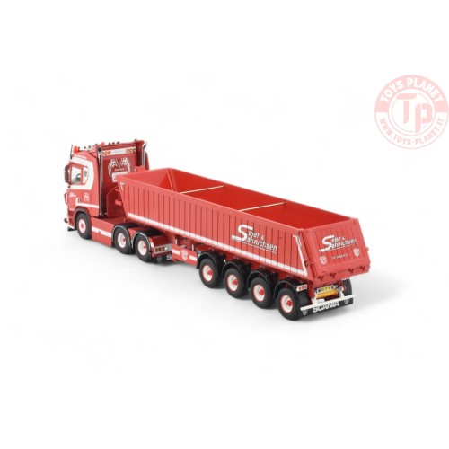 Scania Next Gen R-serie 6x4 met 4-assige Deense kipper Sejer & Sonnichsen TEKNO 83555 TEKNO
