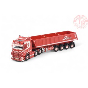 Scania Next Gen R-serie 6x4 met 4-assige Deense kipper Sejer & Sonnichsen TEKNO 83555 TEKNO
