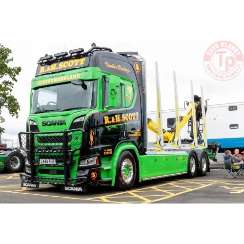 Scania Next Gen R motorwagen met 3-assige hout-wipkar R&H Scott TEKNO 84851 TEKNO