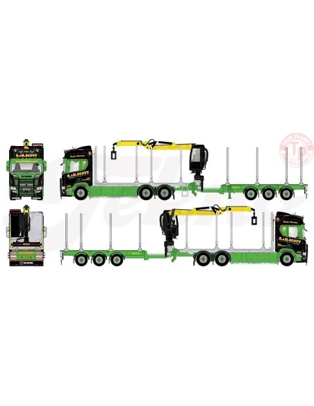Scania Next Gen R motorwagen met 3-assige hout-wipkar R&H Scott TEKNO 84851 TEKNO Scania Next Gen R motorwagen met 3-assige hout-wipkar R&H Scott TEKNO 84851 TEKNO