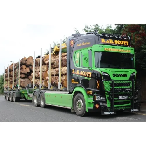 Scania Next Gen R motorwagen met 3-assige hout-wipkar R&H Scott TEKNO 84851 TEKNO