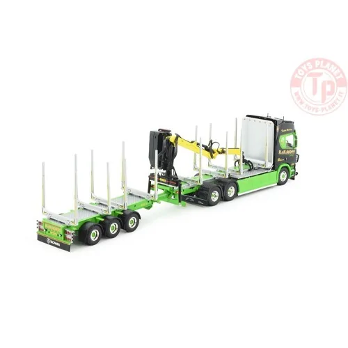 Scania Next Gen R motorwagen met 3-assige hout-wipkar R&H Scott TEKNO 84851 TEKNO