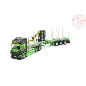 Scania Next Gen R motorwagen met 3-assige hout-wipkar R&H Scott TEKNO 84851 TEKNO