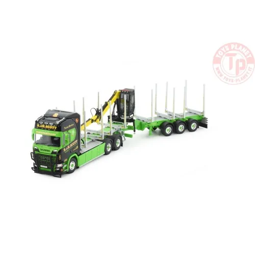 Scania Next Gen R motorwagen met 3-assige hout-wipkar R&H Scott TEKNO 84851 TEKNO