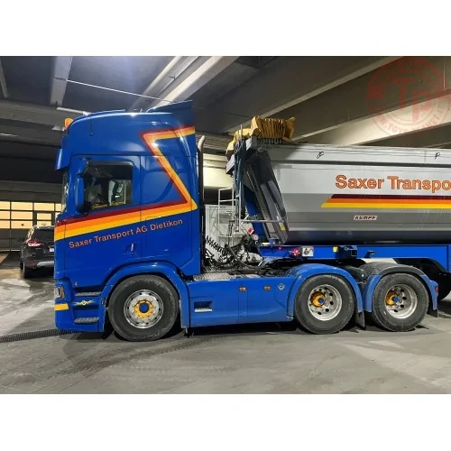 Scania Next Gen R770 6x4 met 3-assige Meiler kipper Saxer TEKNO 85517 TEKNO