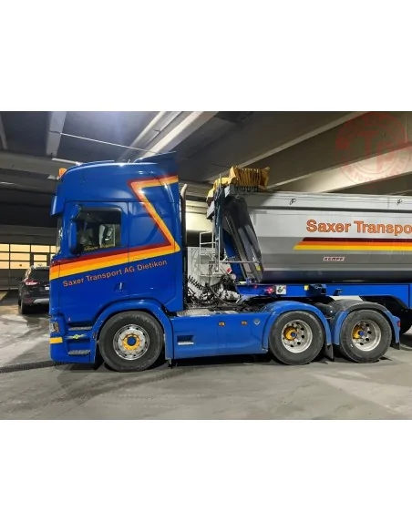 Scania Next Gen R770 6x4 met 3-assige Meiler kipper Saxer TEKNO 85517 TEKNO