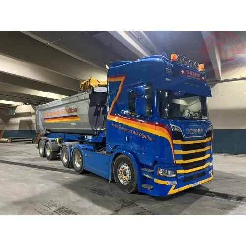 Scania Next Gen R770 6x4 met 3-assige Meiler kipper Saxer TEKNO 85517 TEKNO