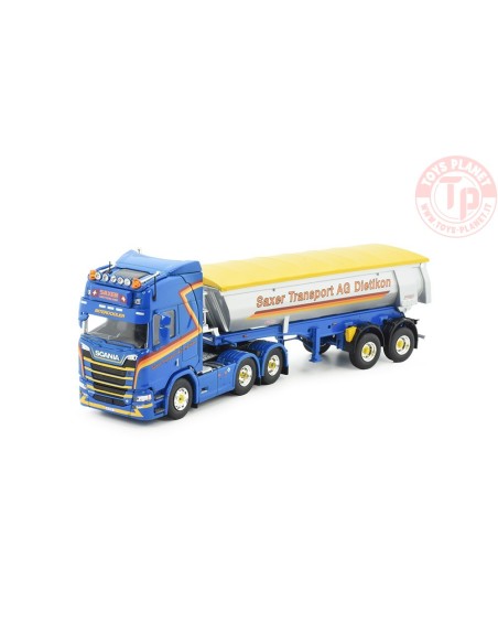 Scania Next Gen R770 6x4 met 3-assige Meiler kipper Saxer TEKNO 85517 TEKNO