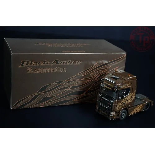 SCANIA S SERIES HIGH ROOF 6X4 BLACK AMBER IMC MODELS 31-0281 IMC MODELS