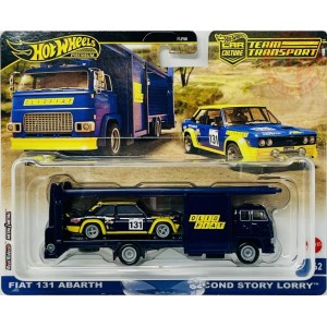FIAT 131 ABARTH-SECOND STORY LORRY 1/64 HOT WHEELS HRV43 HOT WHEELS