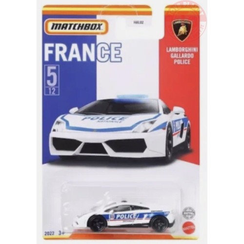 LAMBORGHINI GALLARDO POLICE 1/64 MATCHBOX HFH72 MATCHBOX
