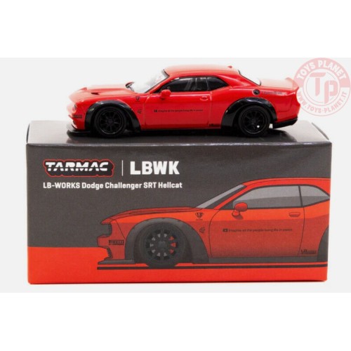 DODGE CHALLENGER SRT HELLCAT-RED 1/64 T64G-TL039-RE TARMAC WORKS