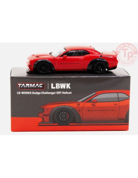 DODGE CHALLENGER SRT HELLCAT-RED 1/64 T64G-TL039-RE TARMAC WORKS