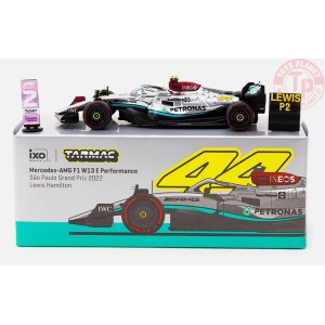 MERCEDES-AMG F1 W13 E PERFORMANCE-SAO PAULO GRAND PRIX 2022-LEWIS HAMILTON-SILVER 1/64 T64G-F044-LH1 TARMAC WORKS