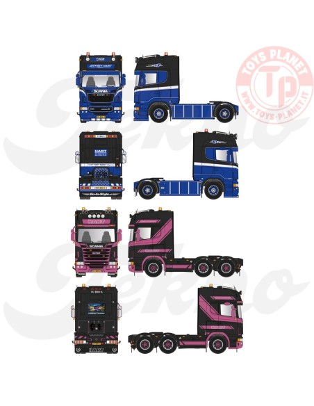Scania R580 4x2 & Scania R580 6x2 Set Hart Transport TEKNO 86487 TEKNO Scania R580 4x2 & Scania R580 6x2 Set Hart Transport TEKNO 86487 TEKNO