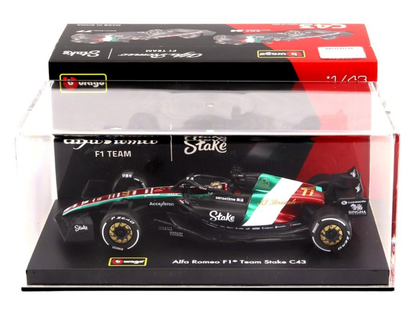 Minichamps - 1:18 Alfa Romeo F1 Team Stake C43 - Valtteri Bottas - 2023 Model Un