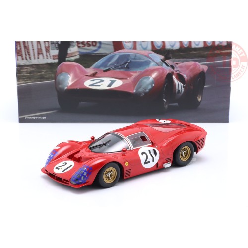 FERRARI 330 P3 4.0L V12 COUPE TEAM FERRARI SEFAC N 21 24h LE MANS 1966 LORENZO BANDINI - JEAN GUICHET 1/18 W18022001 WERK83