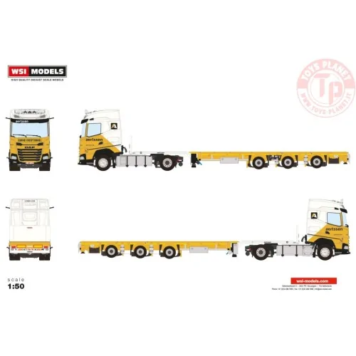 DAF XG 4X2 FLATBED MEGA TRAILER - 3 AXLE AERTSSEN WSI 01-4271 WSI MODELS