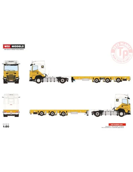 DAF XG 4X2 FLATBED MEGA TRAILER - 3 AXLE AERTSSEN WSI 01-4271 WSI MODELS DAF XG 4X2 FLATBED MEGA TRAILER - 3 AXLE AERTSSEN WSI 01-4271 WSI MODELS