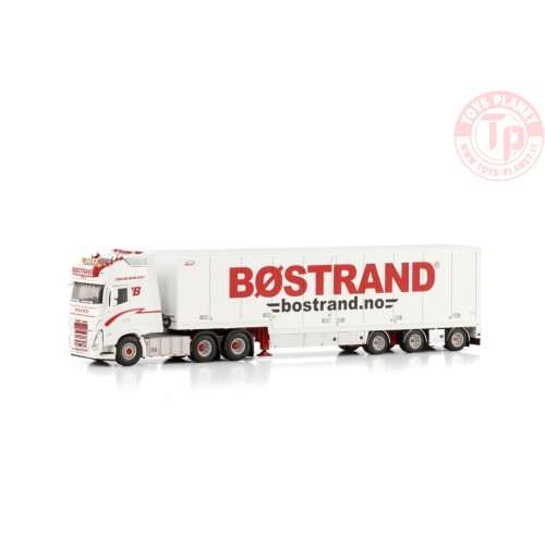 VOLVO FH5 GLOBETROTTER XL 6X2 TAG AXLE BOX TRAILER - 3 AXLE BOSTRAND WSI 01-4267 WSI MODELS