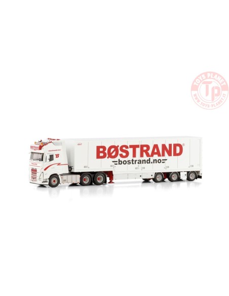 VOLVO FH5 GLOBETROTTER XL 6X2 TAG AXLE BOX TRAILER - 3 AXLE BOSTRAND WSI 01-4267 WSI MODELS