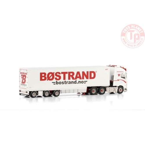 VOLVO FH5 GLOBETROTTER XL 6X2 TAG AXLE BOX TRAILER - 3 AXLE BOSTRAND WSI 01-4267 WSI MODELS