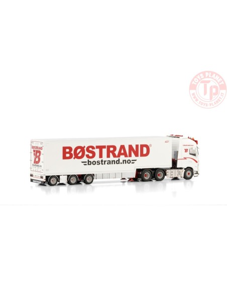 VOLVO FH5 GLOBETROTTER XL 6X2 TAG AXLE BOX TRAILER - 3 AXLE BOSTRAND WSI 01-4267 WSI MODELS