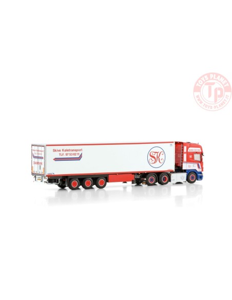 SCANIA R5 TOPLINE 6X2 TAG AXLE REEFER TRAILER - 3 AXLE SKIVE WSI 01-4278 WSI MODELS