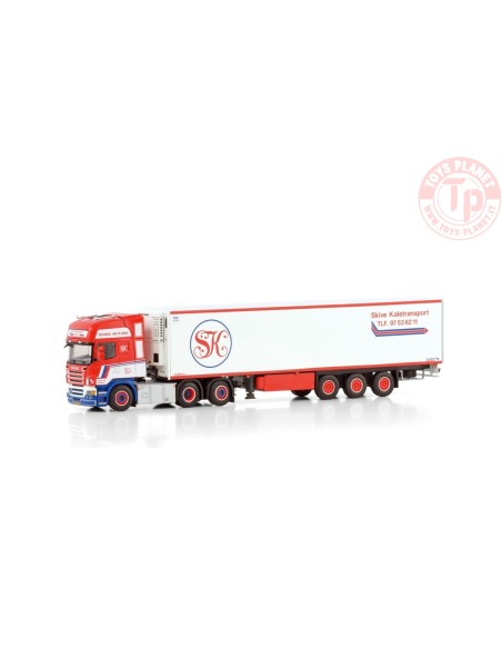 SCANIA R5 TOPLINE 6X2 TAG AXLE REEFER TRAILER - 3 AXLE SKIVE WSI 01-4278 WSI MODELS