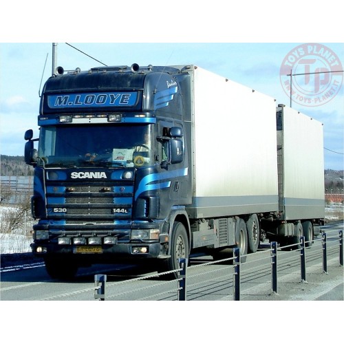 Scania 144-530 Topline motorwagen met 2-assige wipkar M. Looye TEKNO 84974 TEKNO