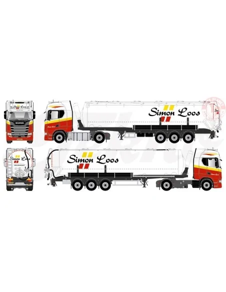 Scania Next Gen S-serie Highline met silo oplegger Simon Loos TEKNO 84750 TEKNO Scania Next Gen S-serie Highline met silo oplegger Simon Loos TEKNO 84750 TEKNO