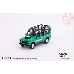 LAND ROVER DEFENDER 110 COUNTY STATION WAGON TRIDENT GREEN 1985 1:64 MGT00590-L MINI GT
